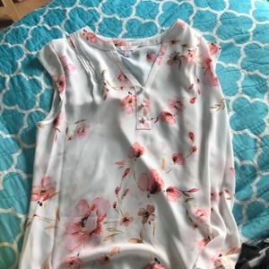 White floral blouse